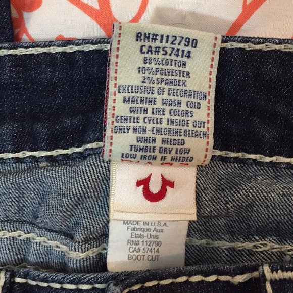 True Religion Boot Cut Dark Wash Jeans Sz 26 - Picture 7 of 8